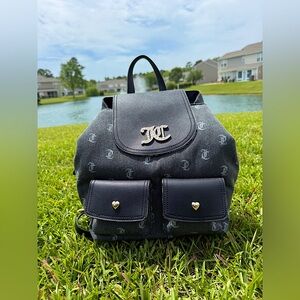 Juicy couture black gray backpack